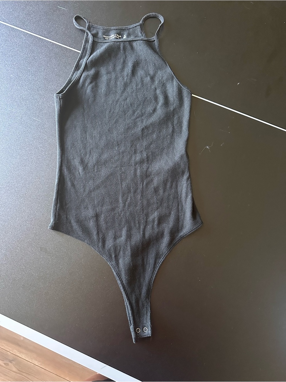 Abercrombie & Fitch Black Ribbed Bodysuit